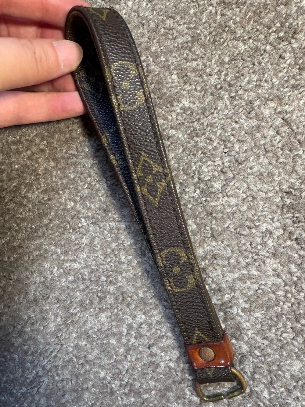 Authentic Louis Vuitton Monogram Bag Wrist Strap vintage  1980’s